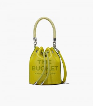 Bolsa Balde Marc Jacobs The Couro Bucket Bag Feminino Verdes Amarelas | YV0-9663