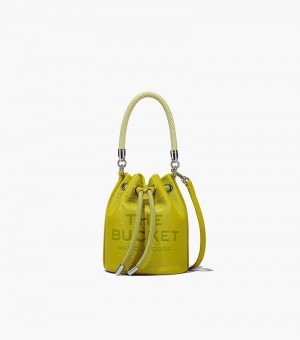 Bolsa Balde Marc Jacobs The Couro Micro Bucket Bag Feminino Verdes Amarelas | YP7-8741