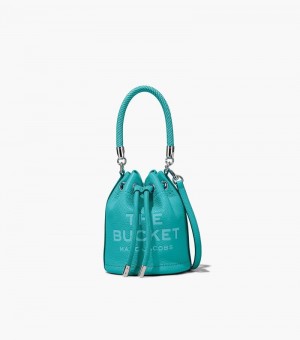 Bolsa Balde Marc Jacobs The Couro Micro Bucket Bag Feminino Turquesa | AX8-6492