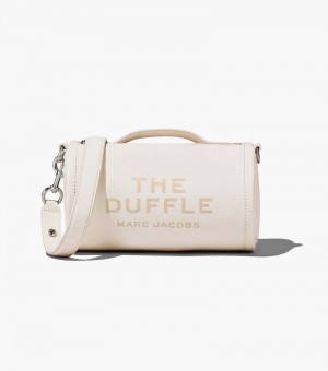 Bolsa De Viagem Marc Jacobs The Couro Duffle Bag Feminino Branco Prateadas | IE5-6338