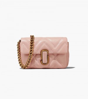 Bolsas De Ombro Marc Jacobs The Acolchoado Couro J Marc Shoulder Bag Feminino Rosa | IG4-8584