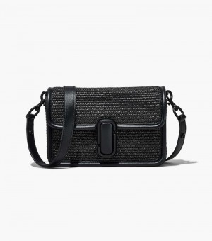 Bolsas De Ombro Marc Jacobs The Woven J Marc Shoulder Bag Feminino Pretas | DT0-3225