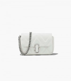 Bolsas Mini Marc Jacobs The Acolchoado Couro J Marc Mini Bag Feminino Branco | MA8-9977