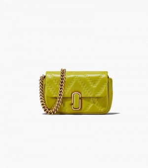 Bolsas Mini Marc Jacobs The Acolchoado Couro J Marc Mini Bag Feminino Verdes Amarelas | VY2-0713