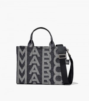 Bolsas Tote Marc Jacobs The Monogram Denim Medium Tote Bag Feminino Azuis | QH2-7212