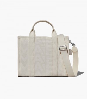 Bolsas Tote Marc Jacobs The Outline Monogram Medium Tote Bag Feminino Branco | VK0-5440