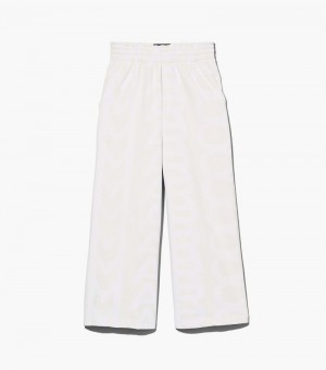 Calça De Moletom Marc Jacobs Monogram Oversized Sweatpants Feminino Branco | RW0-0594