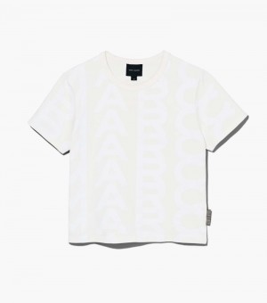 Camiseta Marc Jacobs Monogram Baby Tee Feminino Branco | DN4-2940