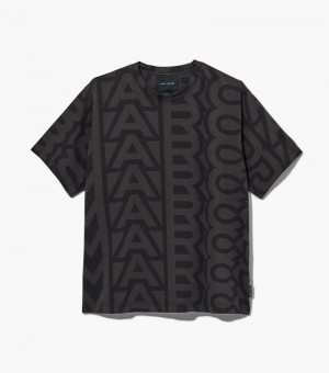 Camiseta Marc Jacobs The Monogram Big T-Shirt Feminino Pretas Cinzentas | KR9-3119