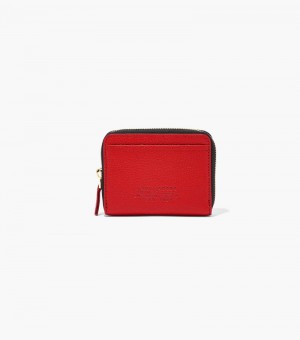 Carteiras Marc Jacobs The Couro Zip Around Wallet Feminino Vermelhas | GI3-1551