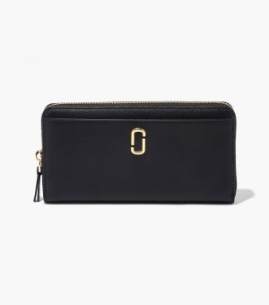 Carteiras Marc Jacobs The J Marc Continental Wallet Feminino Pretas | YP1-1644