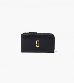 Carteiras Marc Jacobs The J Marc Top Zip Multi Wallet Feminino Pretas | WY3-9747