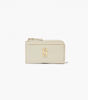 Carteiras Marc Jacobs The J Marc Top Zip Multi Wallet Feminino Branco | DT7-3060