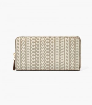 Carteiras Marc Jacobs The Monogram Continental Wallet Feminino Caqui | FO7-0948