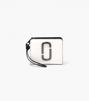 Carteiras Marc Jacobs The Snapshot Mini Compact Wallet Feminino Pretas Branco | LF2-9596