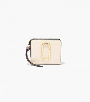 Carteiras Marc Jacobs The Snapshot Mini Compact Wallet Feminino Branco Multicoloridas | HE6-0648