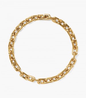 Colar Marc Jacobs The J Marc Chain Link Necklace Feminino Douradas | CI8-7838