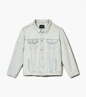 Jaquetas Marc Jacobs The Monogram Denim Jacket Feminino Azuis | XZ7-1548