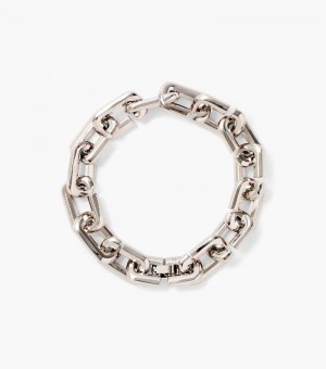 Pulseira Marc Jacobs The J Marc Chain Link Bracelet Feminino Prateadas | HX9-3895