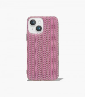 Tech Marc Jacobs The Monogram iPhone Case 14 Feminino Cinzentas Marrom Rosa | US7-8364