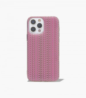 Tech Marc Jacobs The Monogram iPhone Case 14 Pro Feminino Cinzentas Marrom Rosa | JW1-1480