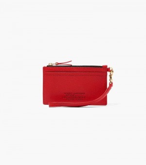 Wristlet Marc Jacobs The Couro Top Zip Wristlet Feminino Vermelhas | ON2-5320