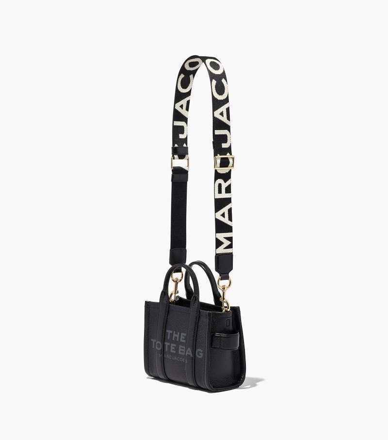 Acessórios De Bolsa Marc Jacobs The Thin Logo Webbing Alças Feminino Pretas Branco | KL2-1953