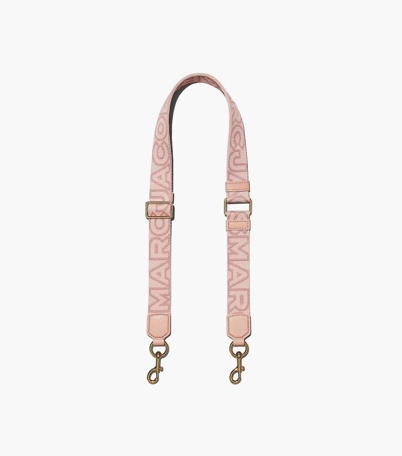 Acessórios De Bolsa Marc Jacobs The Thin Outline Logo Webbing Alças Feminino Rosa Multicoloridas | PM5-5579