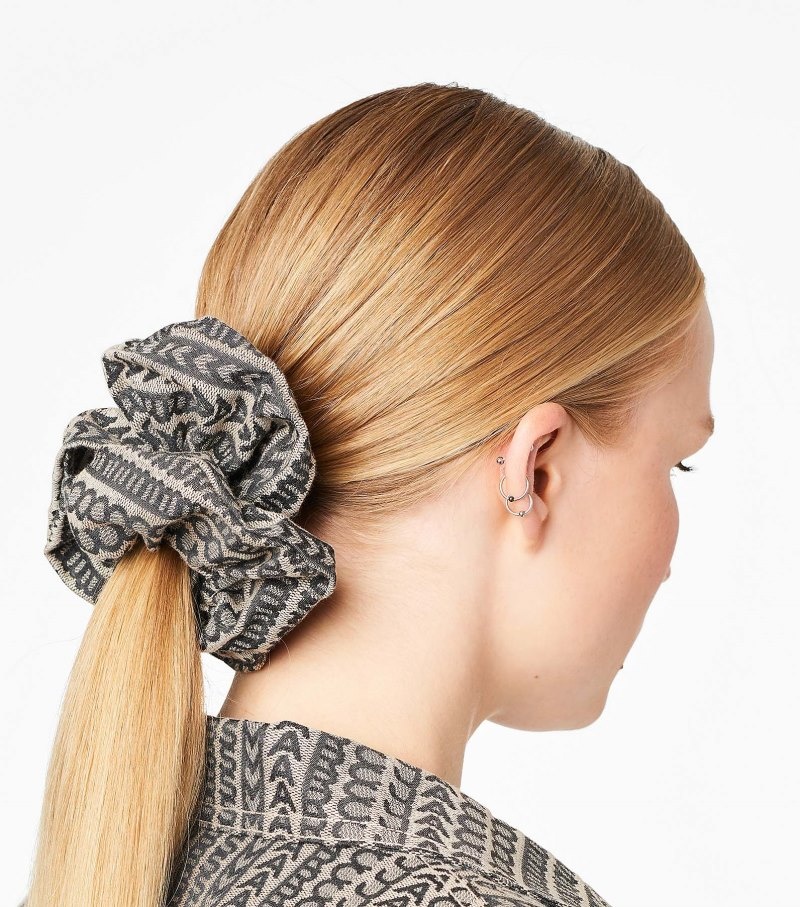 Acessórios De Cabelo Marc Jacobs The Monogram Jacquard Scrunchie Feminino Bege | WG7-0540