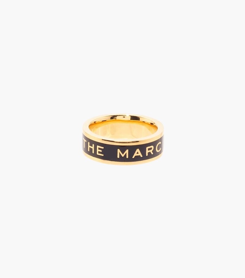 Anel Marc Jacobs The Medallion Ring Feminino Pretas Douradas | CA9-5979