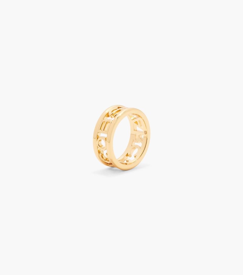 Anel Marc Jacobs The Monogram Ring Feminino Douradas | GH6-9618