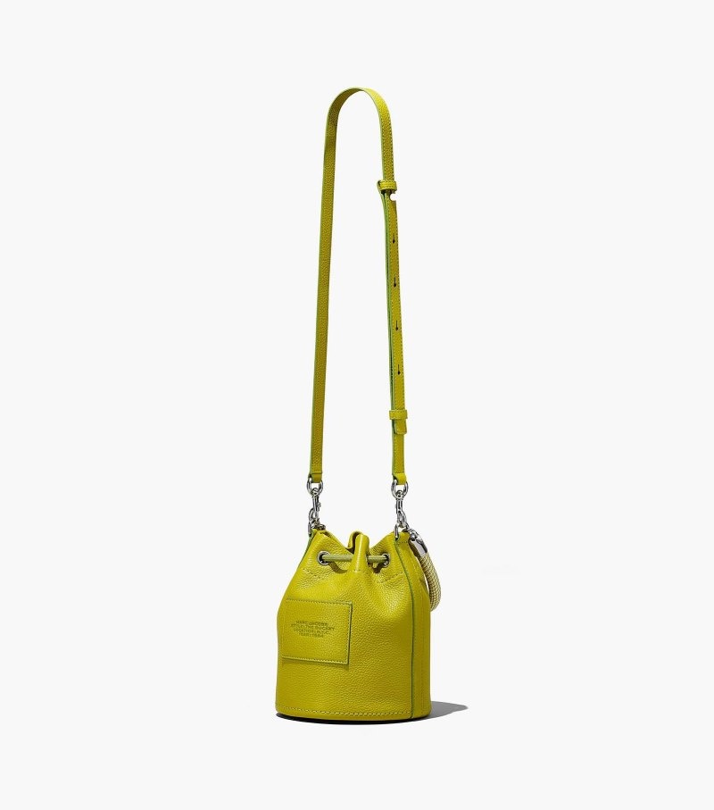 Bolsa Balde Marc Jacobs The Couro Bucket Bag Feminino Verdes Amarelas | YV0-9663