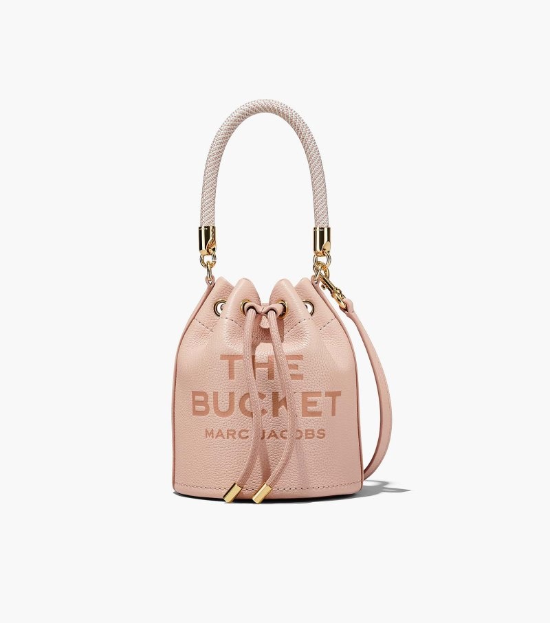 Bolsa Balde Marc Jacobs The Couro Bucket Bag Feminino Rosa | XW6-2949