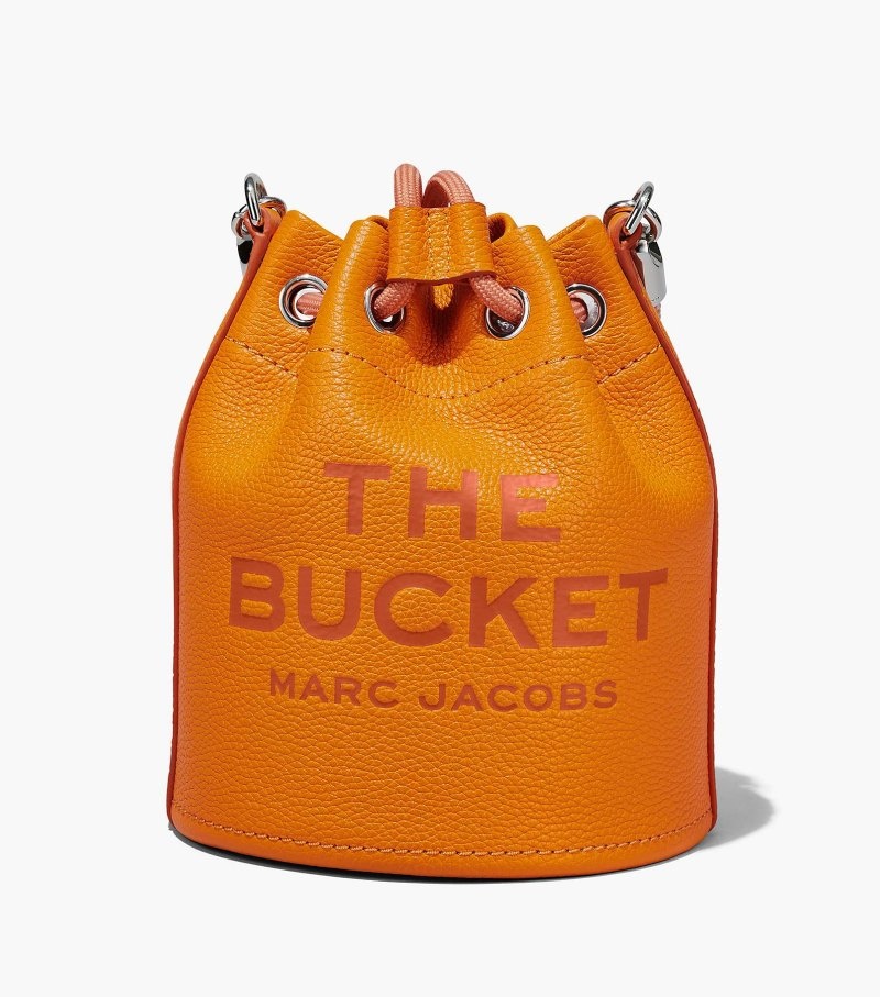 Bolsa Balde Marc Jacobs The Couro Bucket Bag Feminino Laranja | QA7-0200