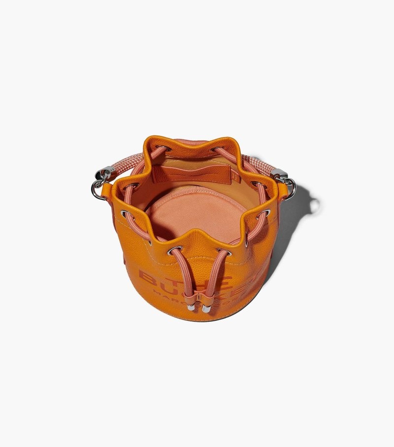 Bolsa Balde Marc Jacobs The Couro Bucket Bag Feminino Laranja | QA7-0200