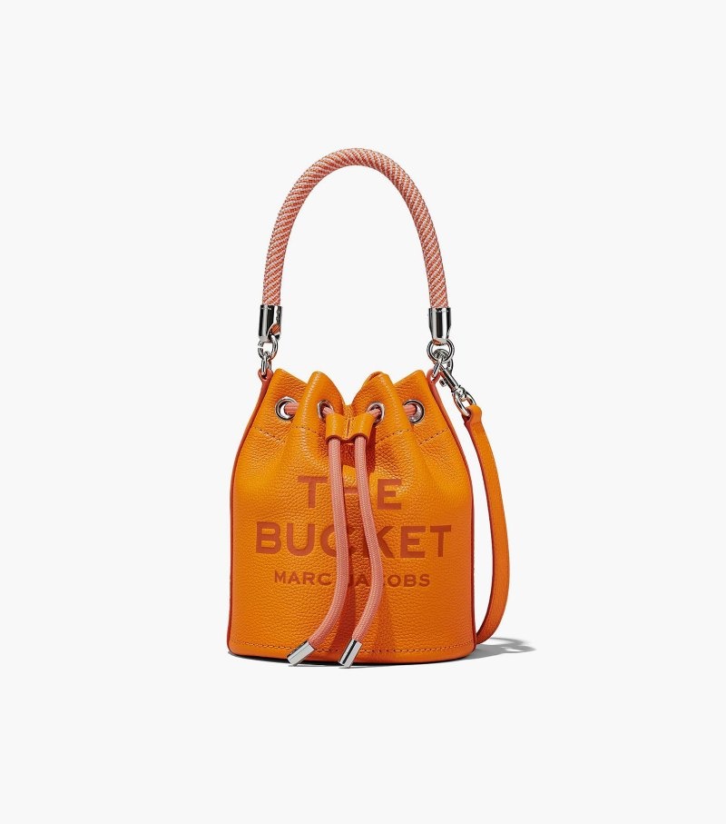 Bolsa Balde Marc Jacobs The Couro Bucket Bag Feminino Laranja | QA7-0200