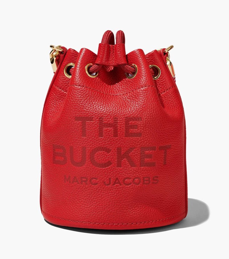 Bolsa Balde Marc Jacobs The Couro Bucket Bag Feminino Vermelhas | AN5-1876