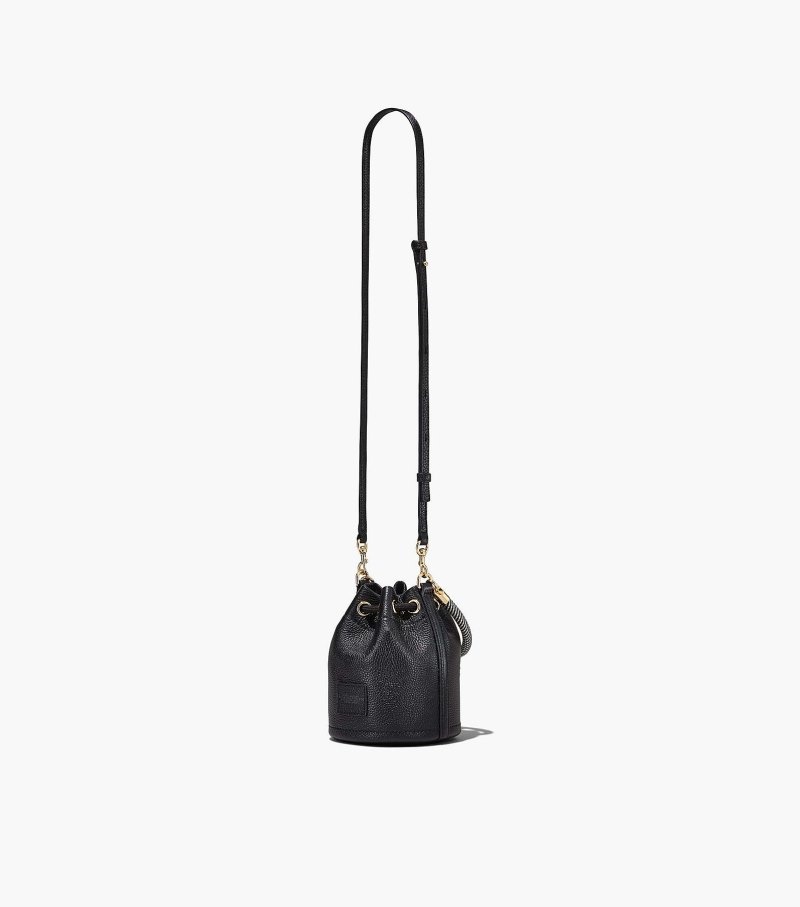 Bolsa Balde Marc Jacobs The Couro Micro Bucket Bag Feminino Pretas | QY3-6164