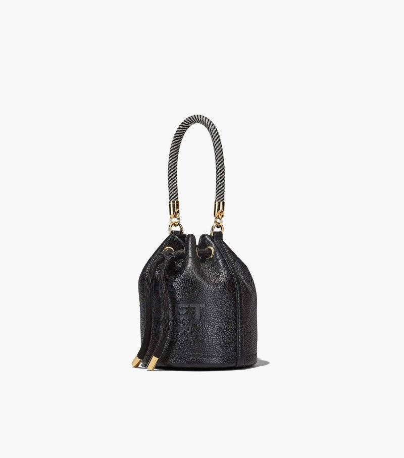 Bolsa Balde Marc Jacobs The Couro Micro Bucket Bag Feminino Pretas | QY3-6164