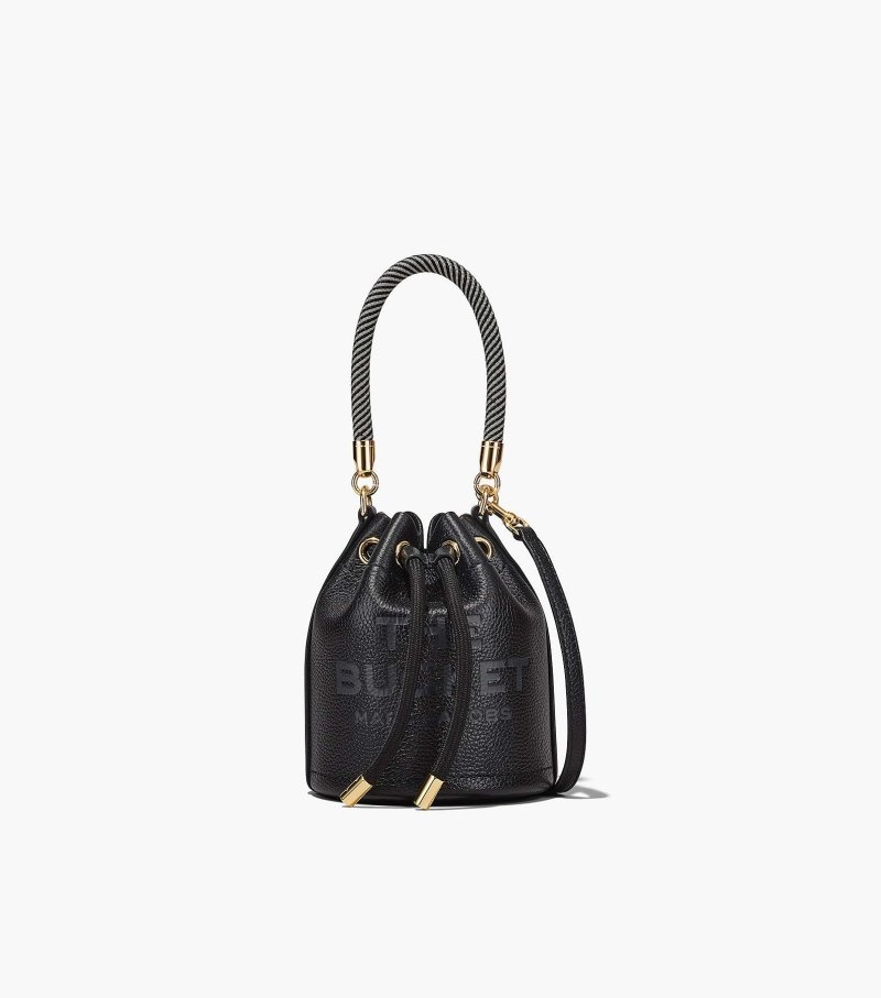 Bolsa Balde Marc Jacobs The Couro Micro Bucket Bag Feminino Pretas | QY3-6164