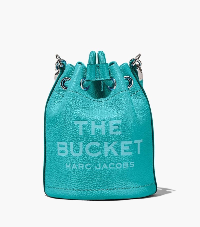 Bolsa Balde Marc Jacobs The Couro Micro Bucket Bag Feminino Turquesa | AX8-6492