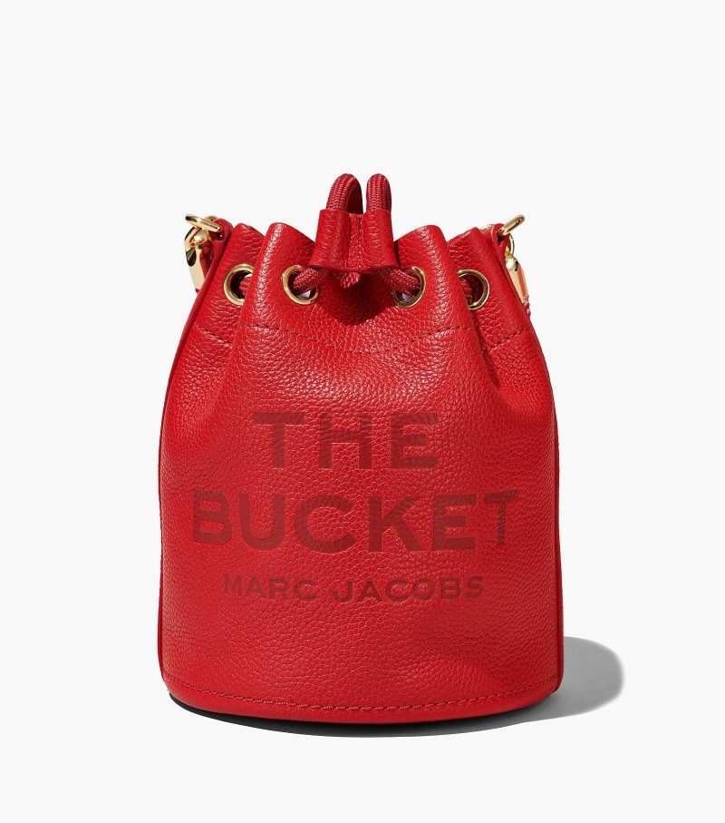 Bolsa Balde Marc Jacobs The Couro Micro Bucket Bag Feminino Vermelhas | XC9-5633