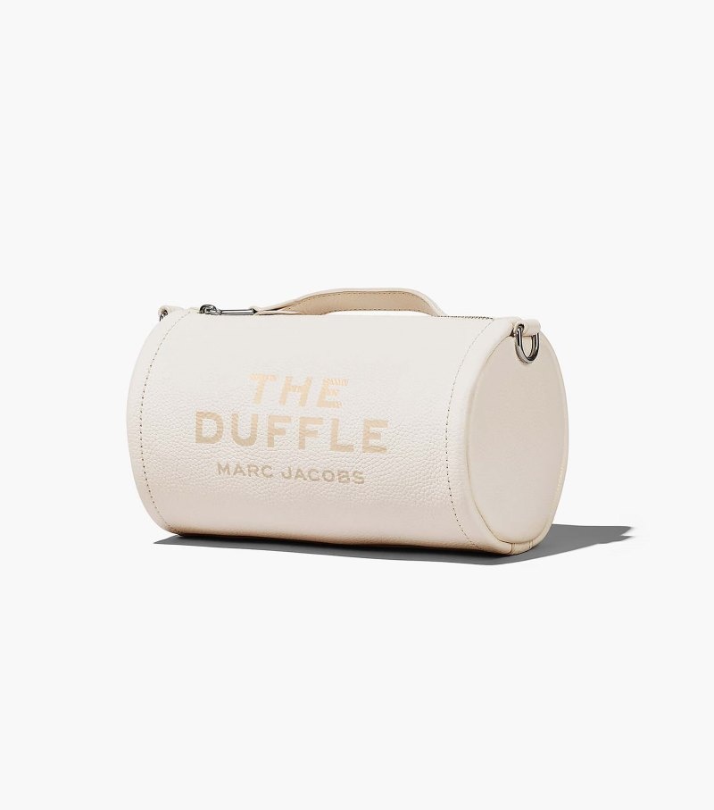 Bolsa De Viagem Marc Jacobs The Couro Duffle Bag Feminino Branco Prateadas | IE5-6338