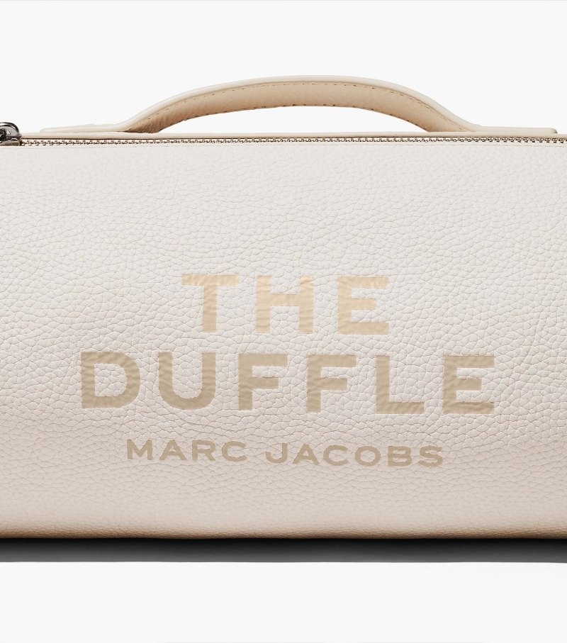 Bolsa De Viagem Marc Jacobs The Couro Duffle Bag Feminino Branco Prateadas | IE5-6338