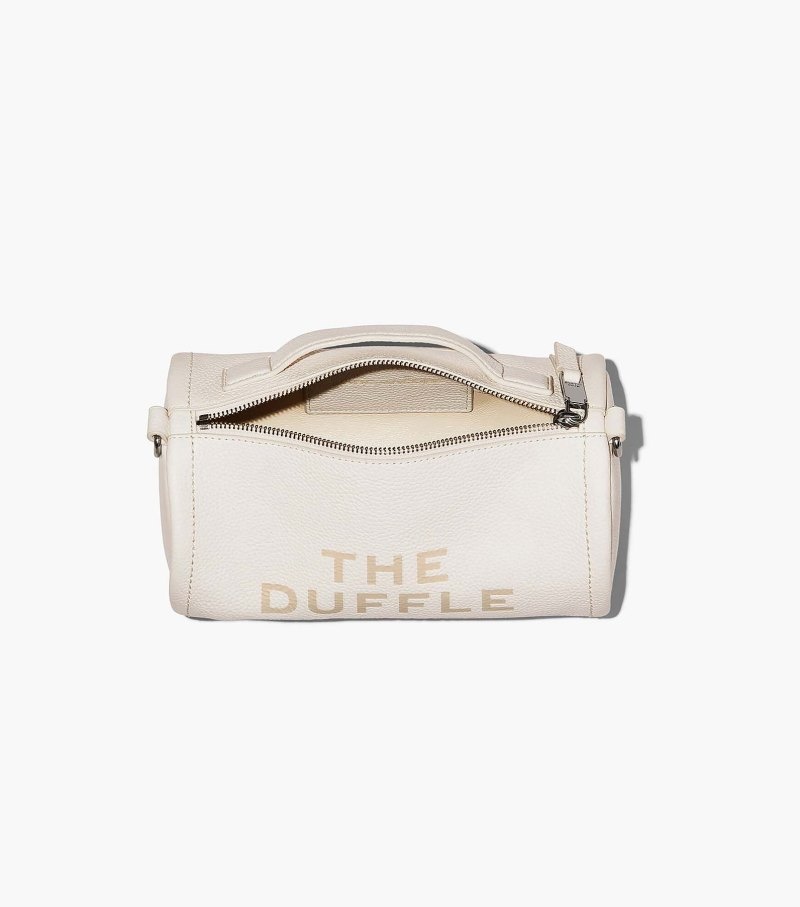 Bolsa De Viagem Marc Jacobs The Couro Duffle Bag Feminino Branco Prateadas | IE5-6338