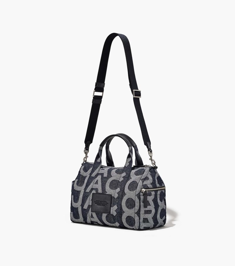 Bolsa De Viagem Marc Jacobs The Monogram Denim Duffle Bag Feminino Azuis | LS2-9277