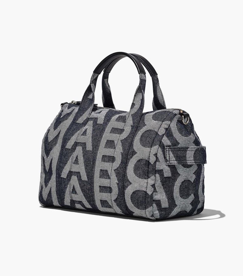 Bolsa De Viagem Marc Jacobs The Monogram Denim Duffle Bag Feminino Azuis | LS2-9277