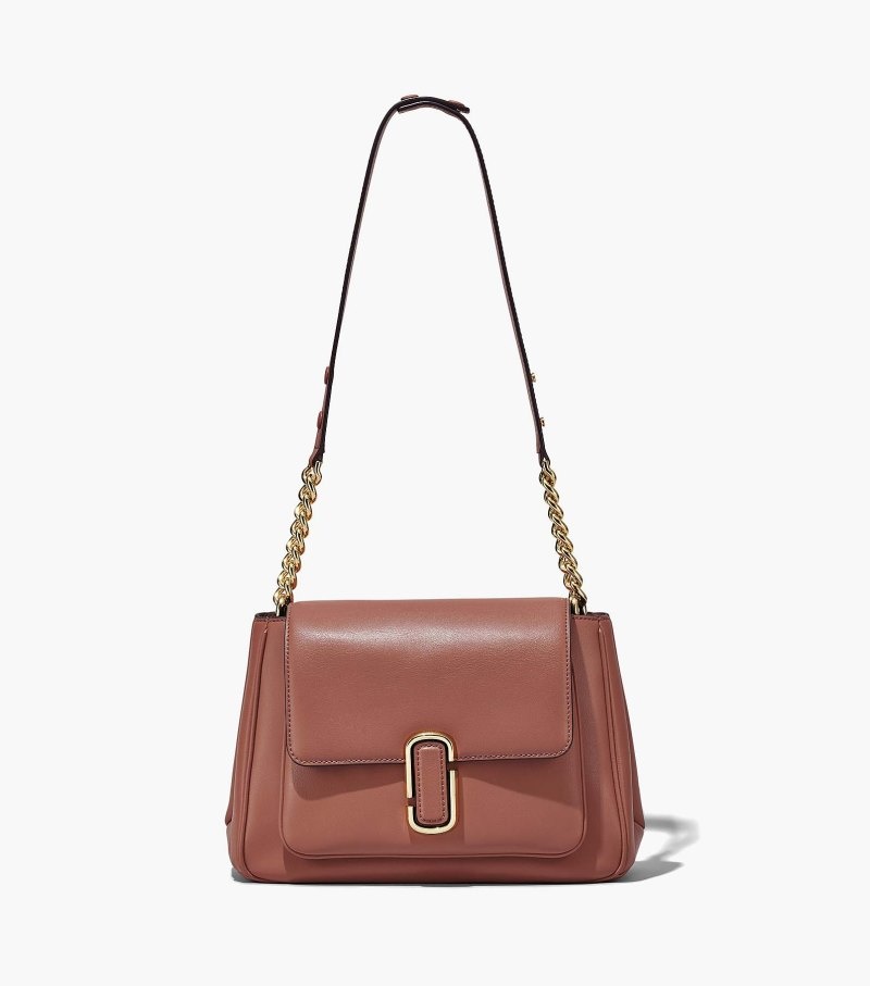 Bolsa Satchel Marc Jacobs The J Marc Chain Satchel Feminino Chocolate | FD8-8948