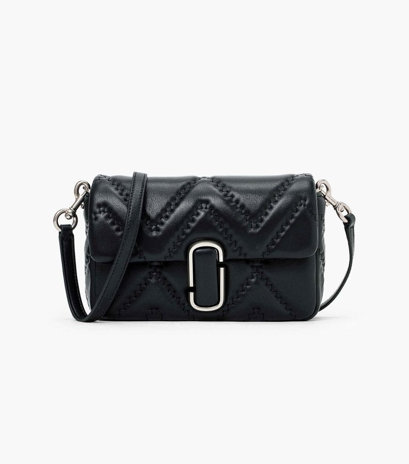 Bolsas De Ombro Marc Jacobs The Acolchoado Couro J Marc Shoulder Bag Feminino Pretas | AB6-4725