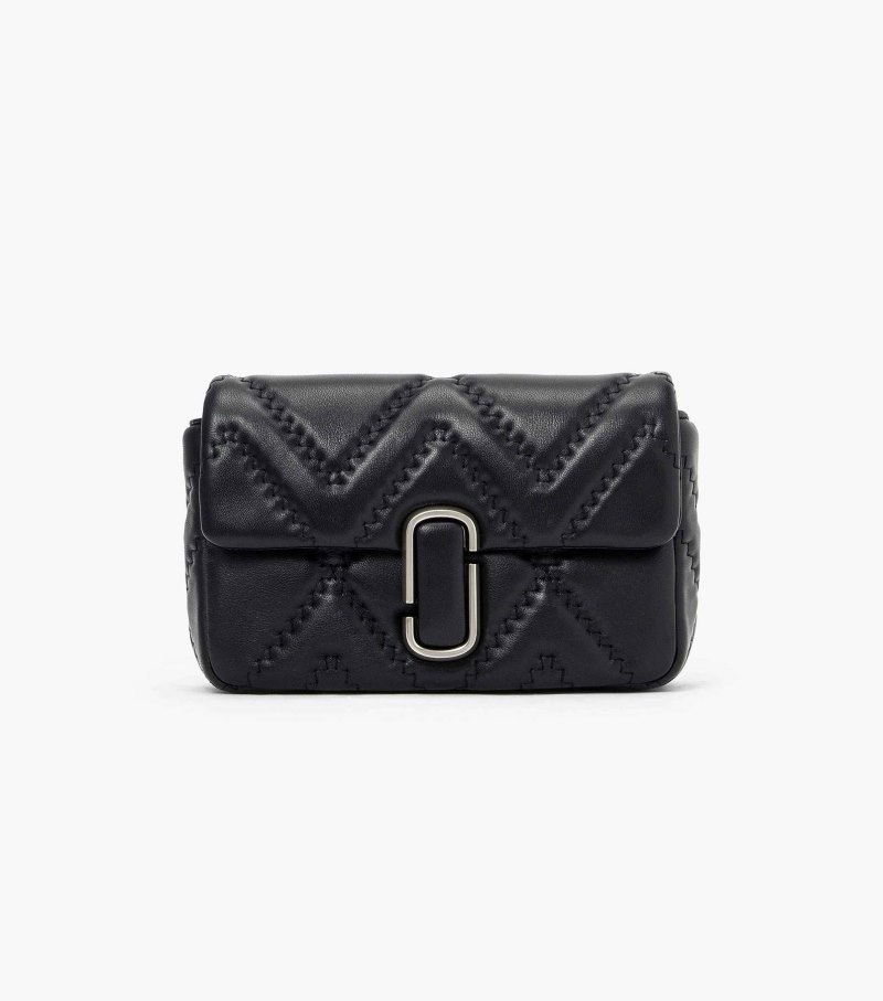 Bolsas De Ombro Marc Jacobs The Acolchoado Couro J Marc Shoulder Bag Feminino Pretas | AB6-4725